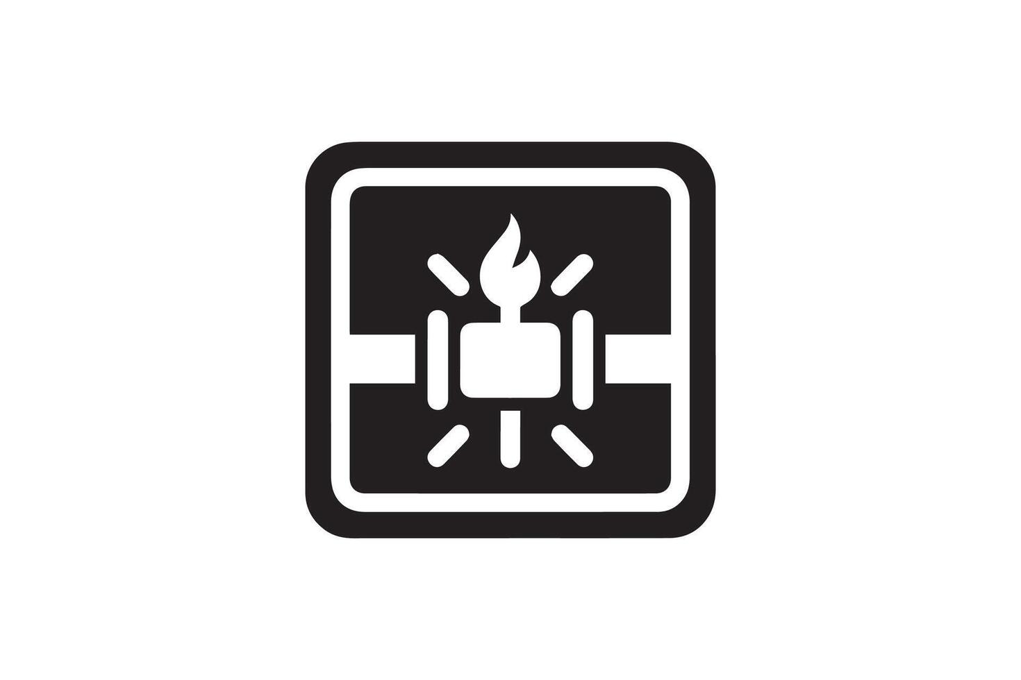 Fire extinguisher icon illustration on white background vector