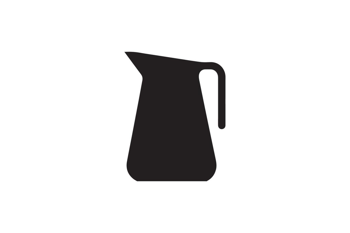 A black and white illustration of a pitcher vector