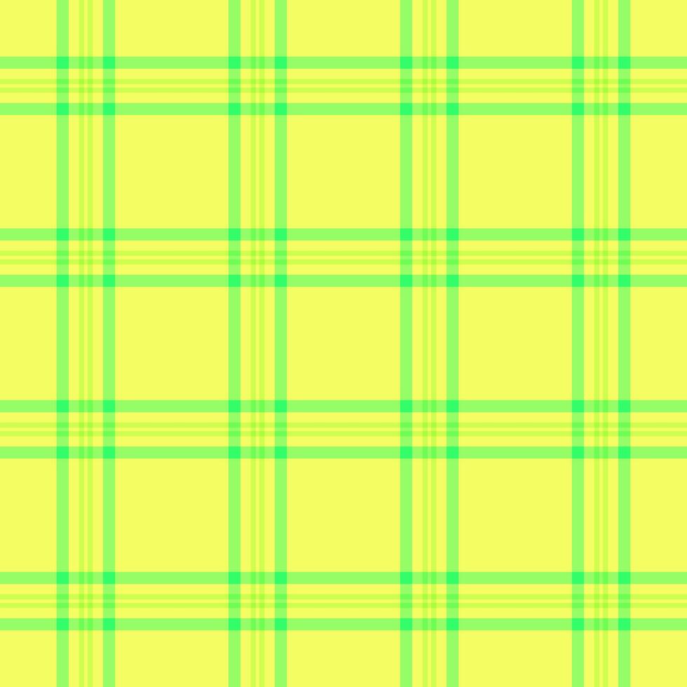 Fashioned textile seamless fabric, luxury plaid pattern. Perfection check tartan background texture in lime and green colors. vector