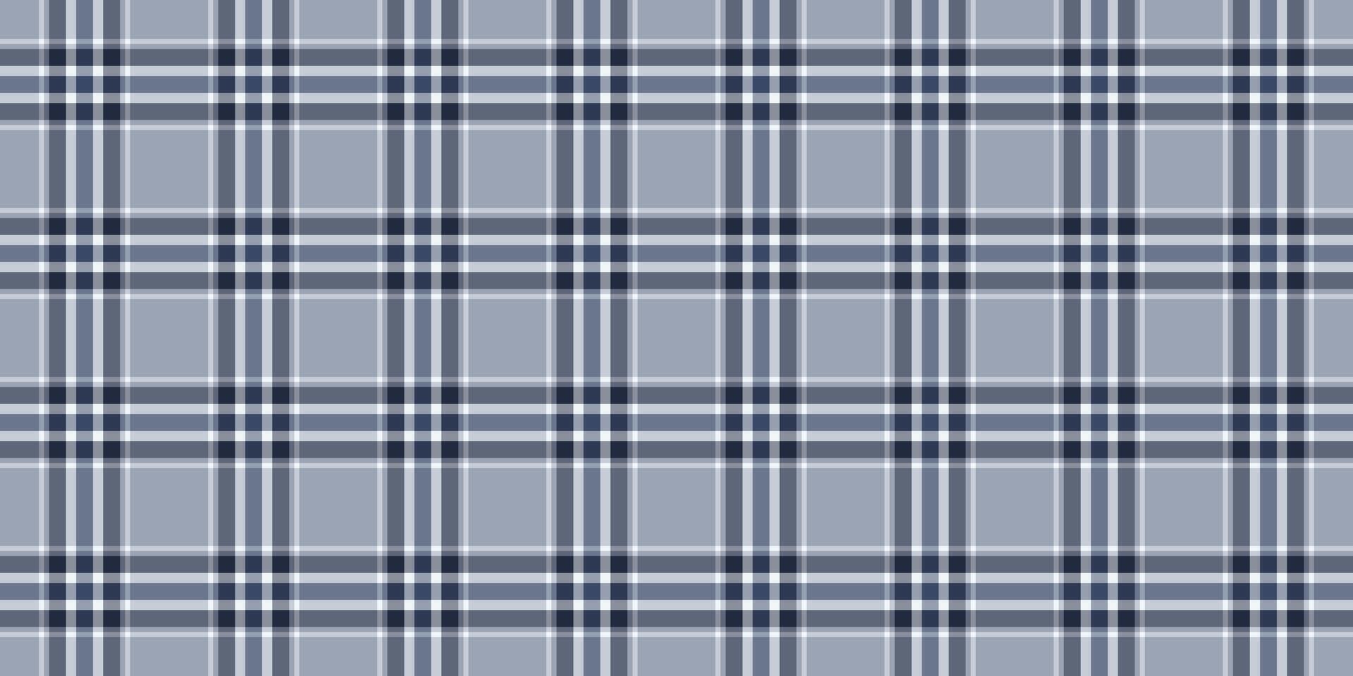 Elegant seamless grey and navy plaid pattern. Perfect for textile design, website backgrounds, or stationery. Subtle yet stylish, this versatile design offers a sophisticated aesthetic. vector