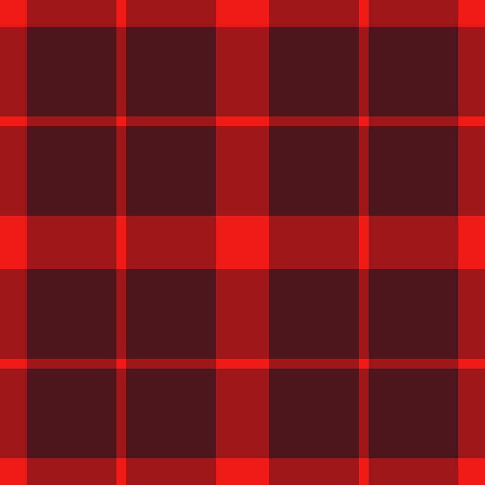 Vibrant red and maroon plaid pattern. Perfect for backgrounds, textiles, or festive designs. This bold, geometric texture evokes warmth and tradition. vector