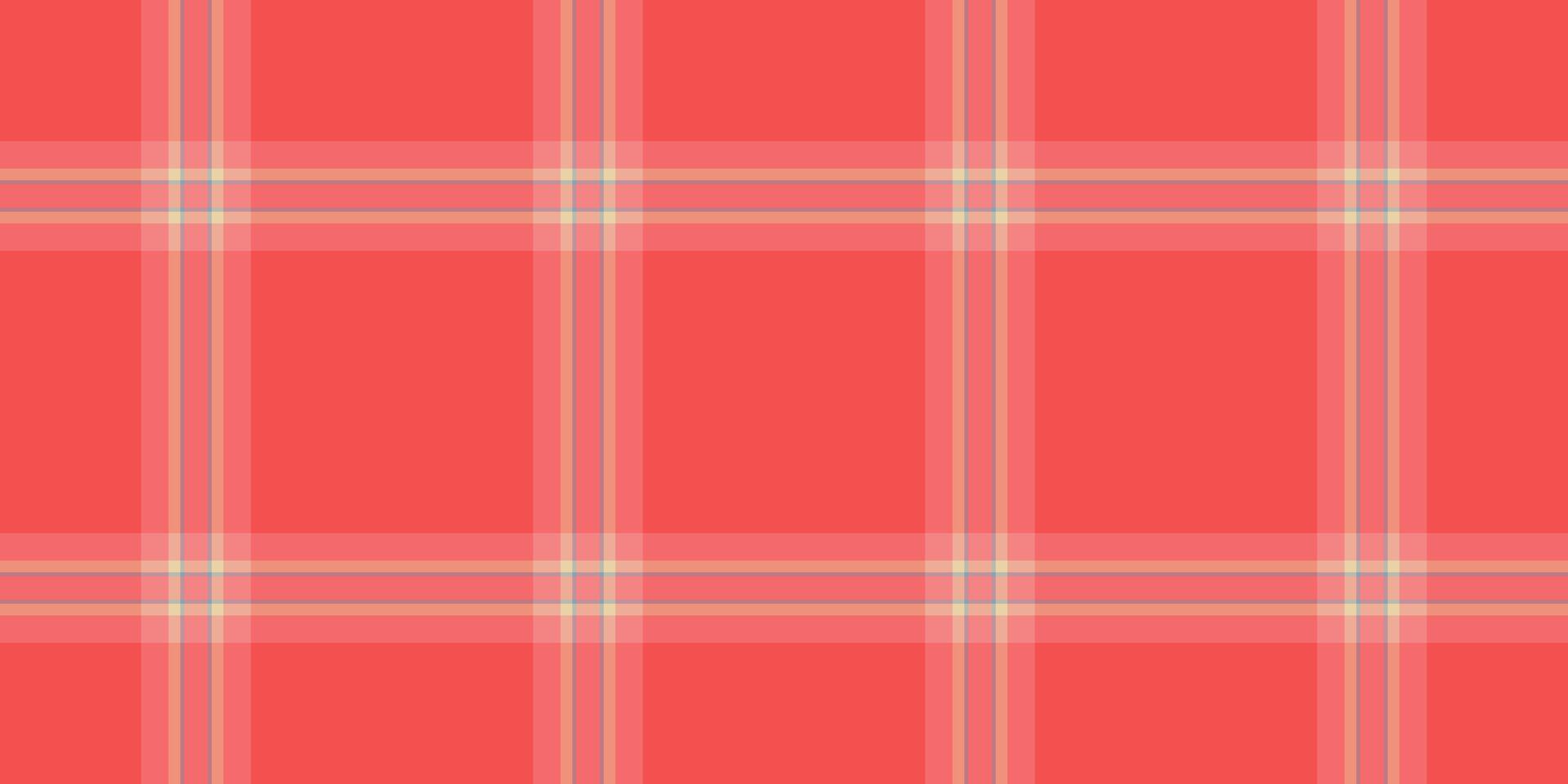 Vibrant coral red plaid pattern. Perfect for textile design, wrapping paper, or website backgrounds. This seamless texture offers a clean, modern aesthetic with subtle color variations. vector