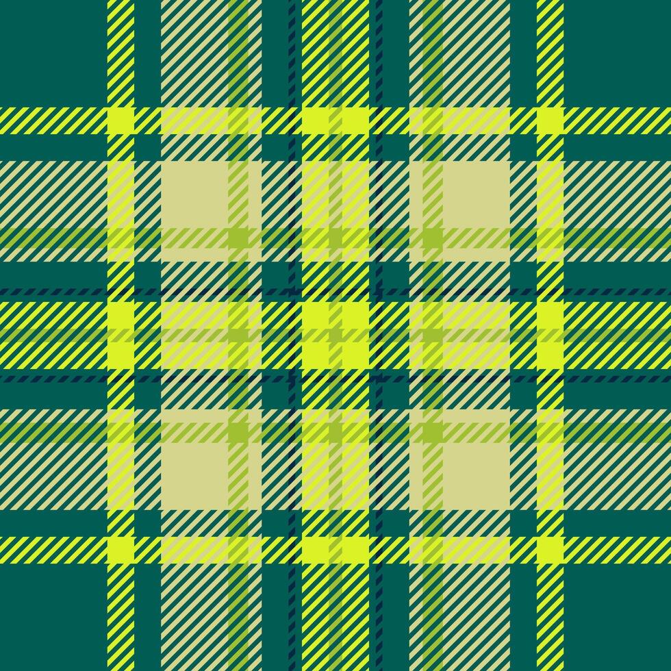 Mature seamless tartan plaid, paisley textile check . 20s texture fabric pattern background in teal and lime colors. vector