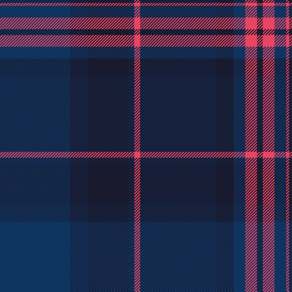 Native background tartan plaid, panel pattern texture. New year seamless check fabric textile in dark and blue colors. vector