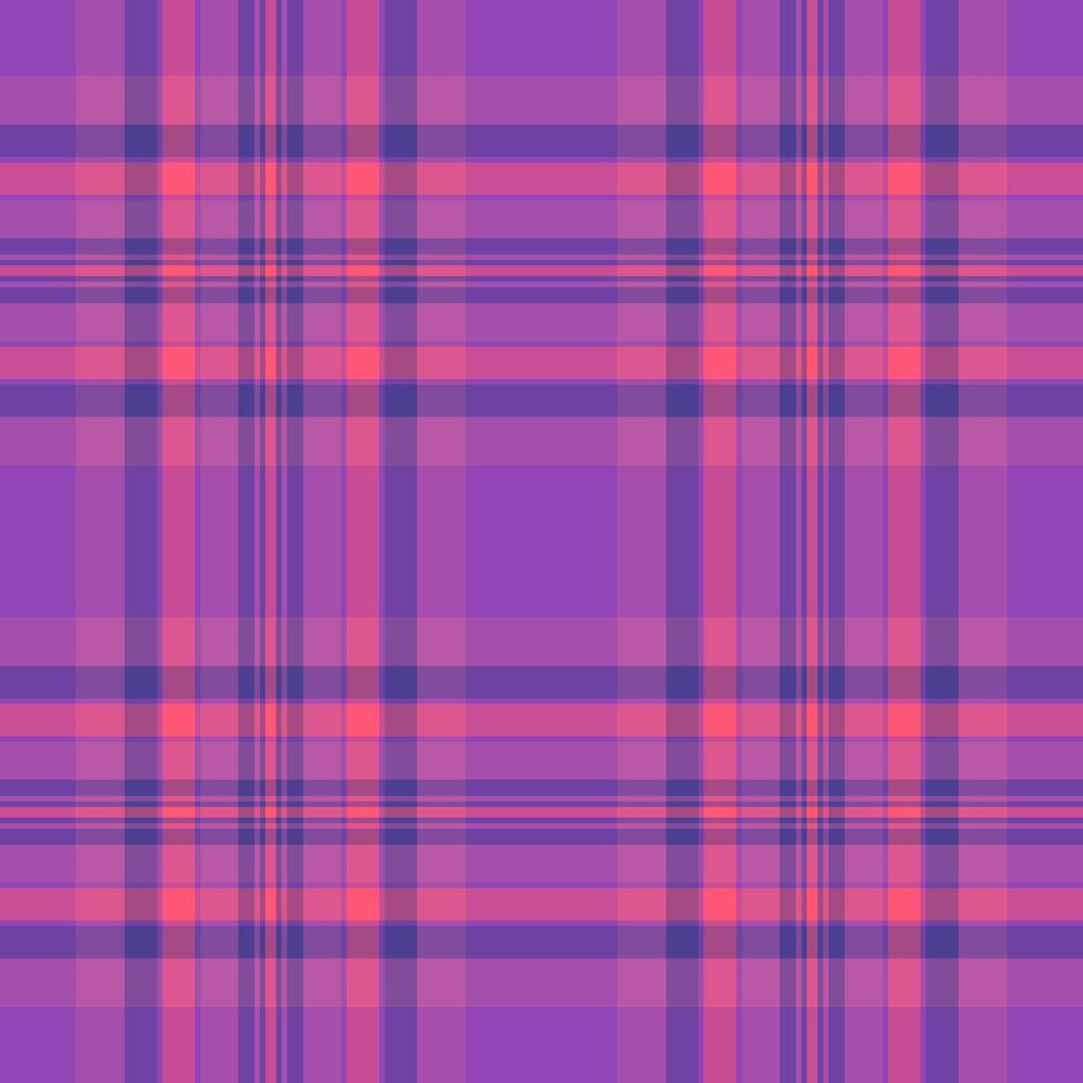 List pattern plaid, linen textile tartan seamless. Free texture background check fabric in purple and pink colors. vector