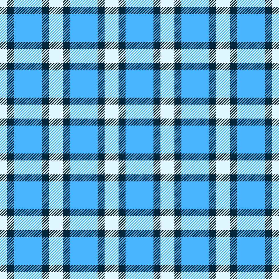 Vibrant blue and white plaid pattern. Perfect for textile design, apparel, wrapping paper, or website backgrounds. Clean, crisp lines create a classic and stylish look. vector