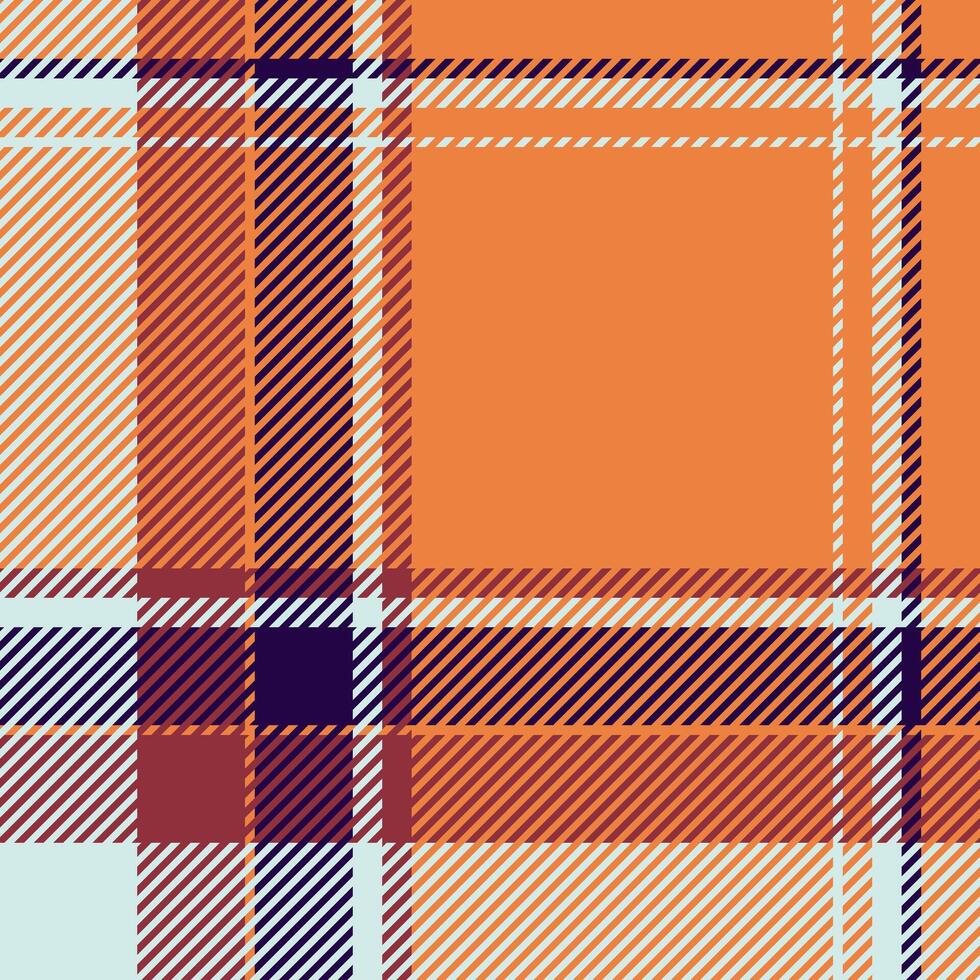 Britain fabric textile background, hounds check tartan. Harmony plaid seamless pattern texture in orange and light colors. vector