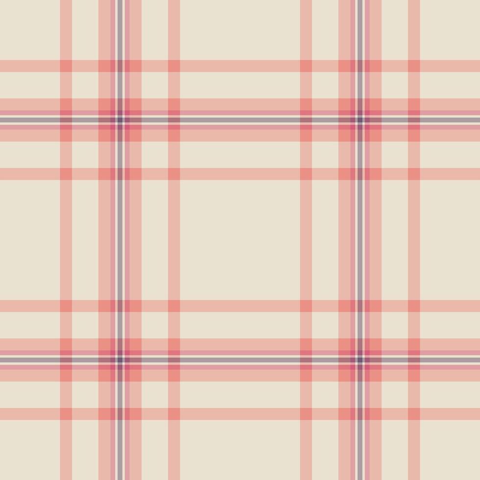 Suite check texture textile, store seamless pattern . Tape fabric background plaid tartan in light and red colors. vector