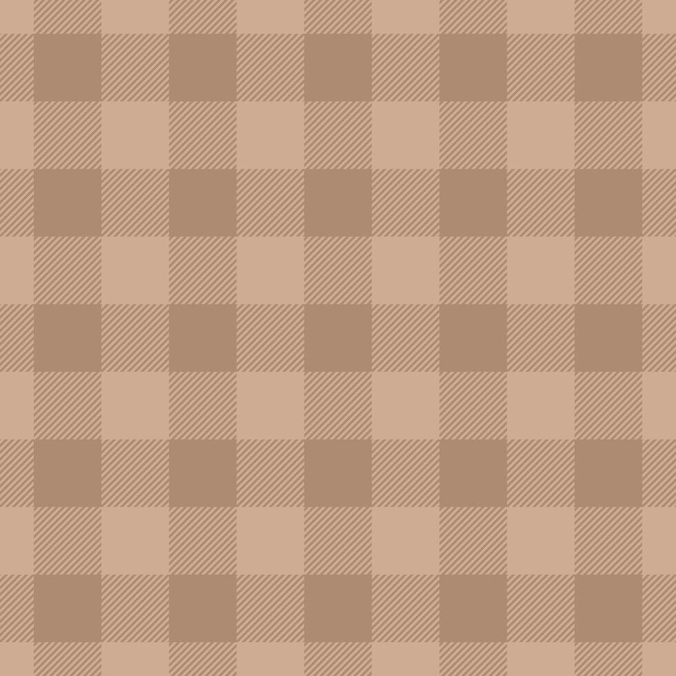 Subtle beige and brown gingham pattern. Perfect for autumnal designs, rustic backgrounds, or textile projects. This classic check texture evokes feelings of warmth and comfort. vector