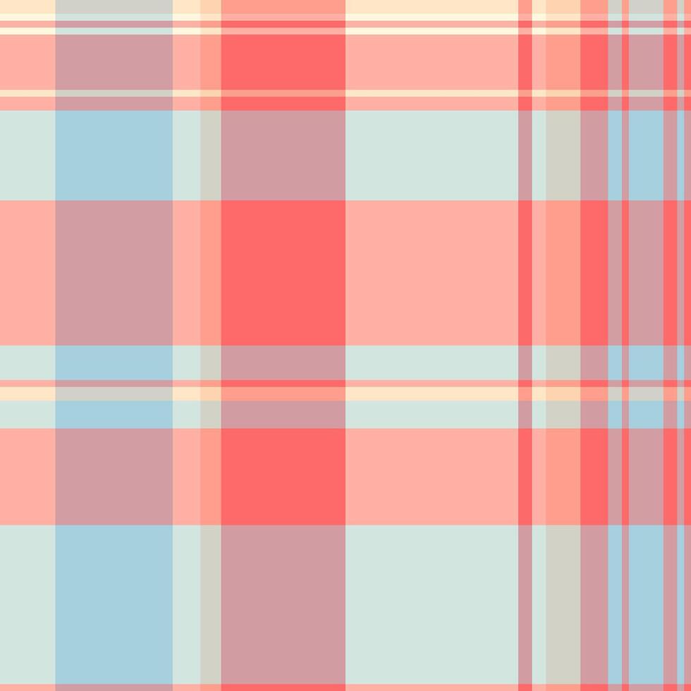 Nyc plaid seamless, vibrant texture pattern textile. Path background fabric check tartan in light and red colors. vector