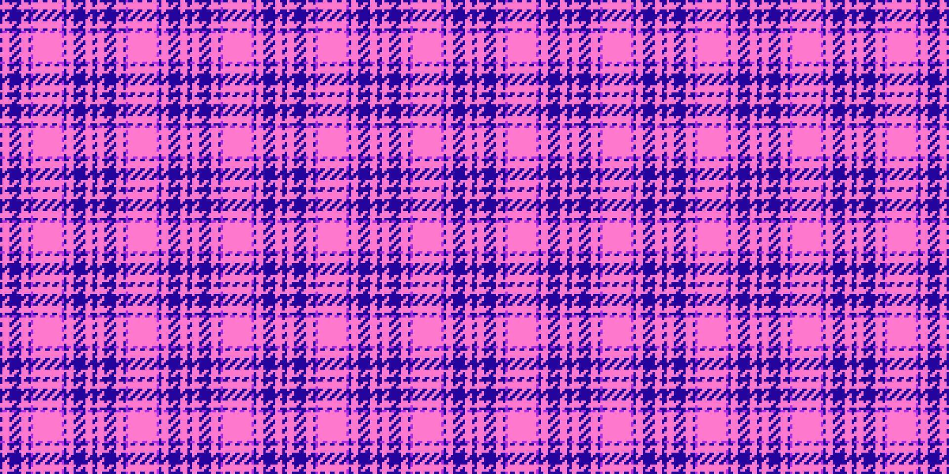 Tape textile plaid , rectangle seamless background fabric. Brand pattern check texture tartan in pink and indigo colors. vector