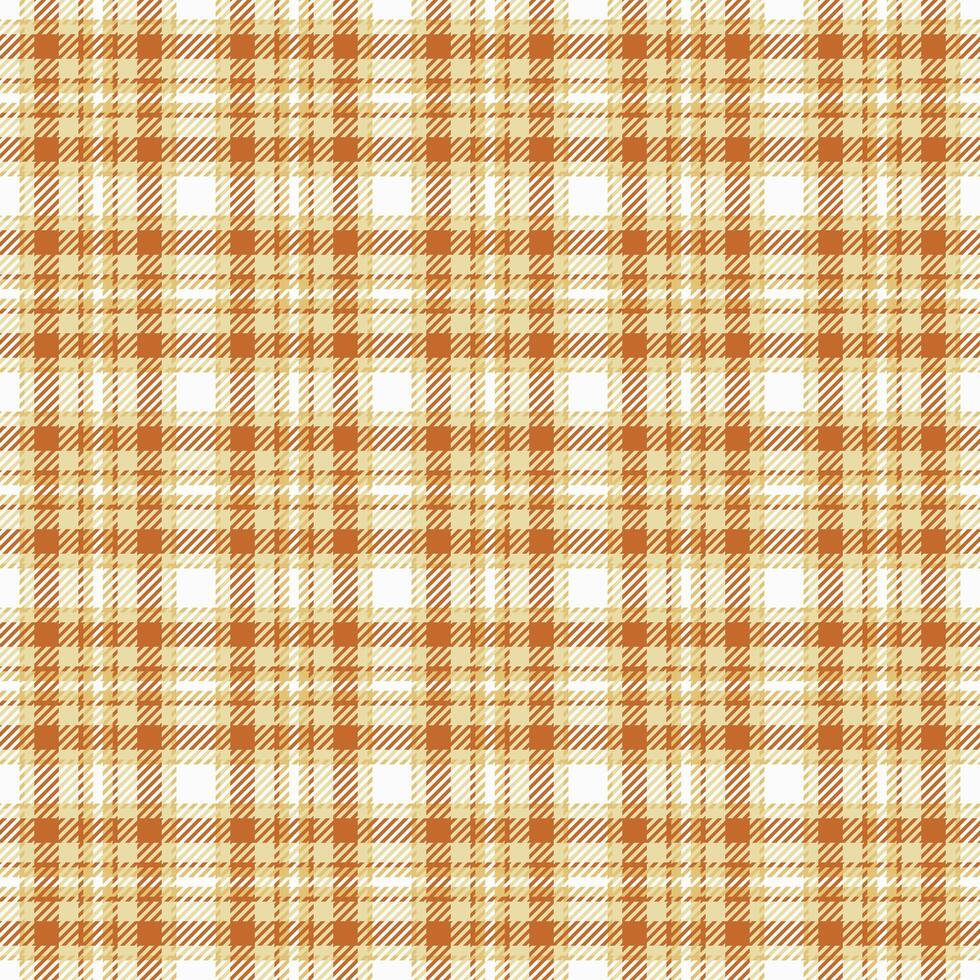 Subtle seamless check, furniture textile pattern fabric. Model tartan texture background plaid in orange and light colors. vector