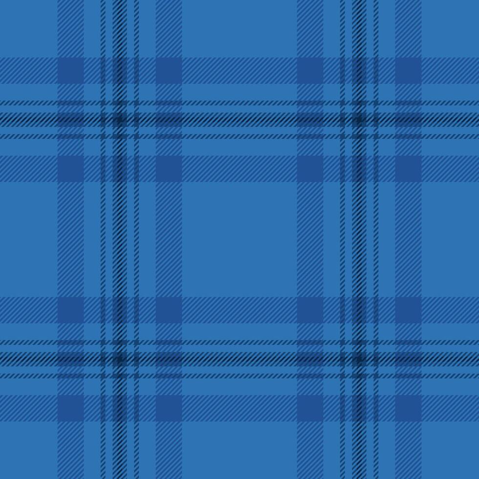 Overlayed seamless fabric background, platform pattern textile plaid. Irish tartan check texture in blue and cyan colors. vector