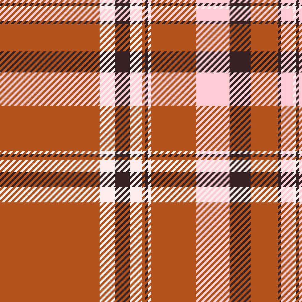 Elegant brown, pink, and white plaid pattern. Perfect for autumnal designs, textiles, or website backgrounds. vector