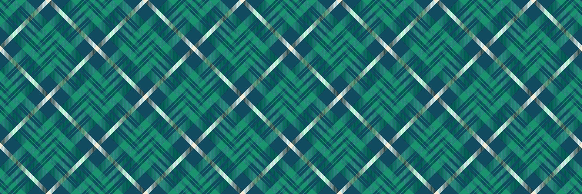 Setting seamless pattern, diamond background plaid fabric. Cute textile check texture tartan in cyan and teal colors. vector