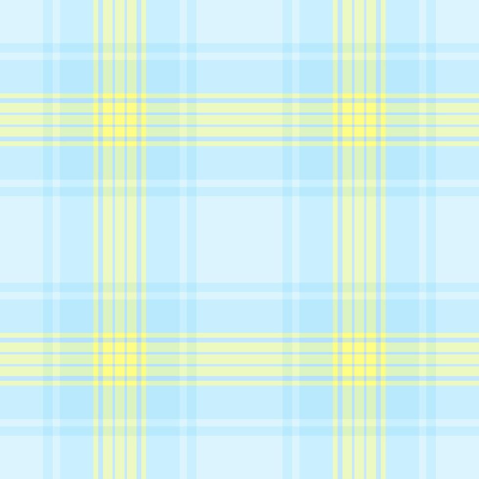 Pastel blue and yellow plaid pattern. Perfect for textile design, baby products, wrapping paper, or website backgrounds. Soft, gentle colors create a calming and cheerful aesthetic. vector