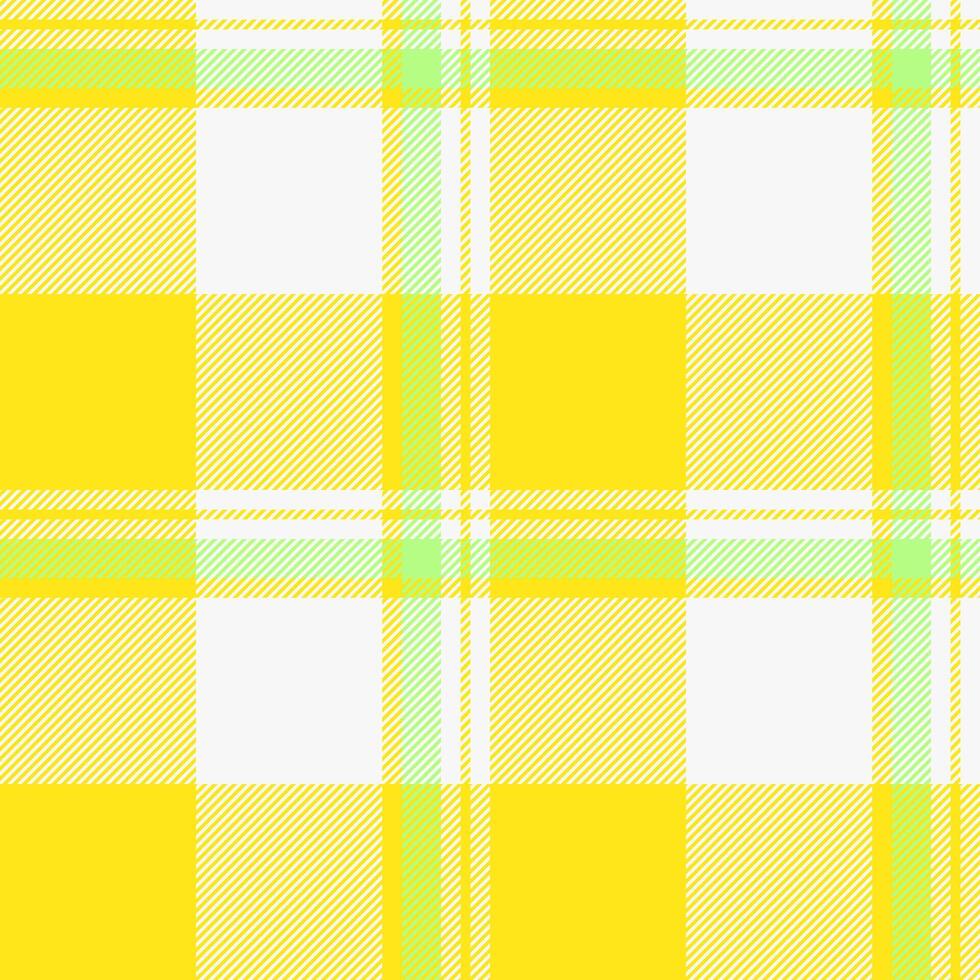 Poster pattern fabric texture, picnic blanket plaid check tartan. Complexity seamless background textile in white and yellow colors. vector