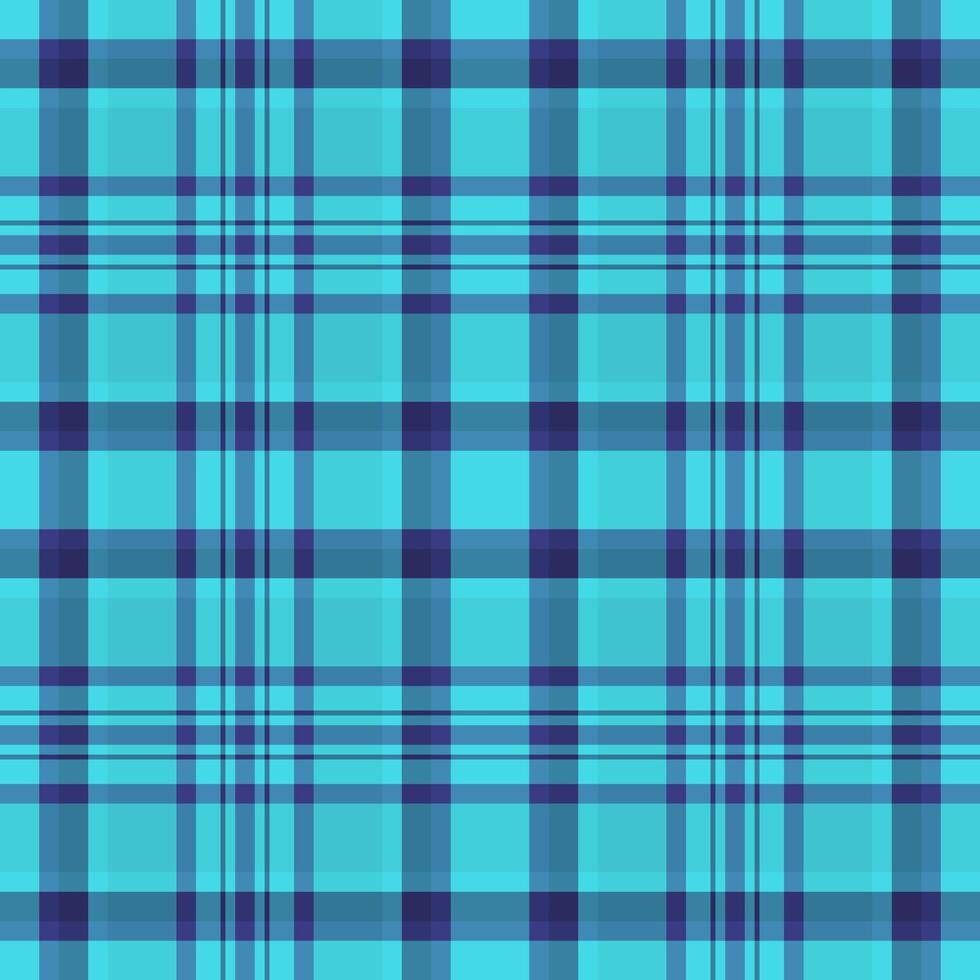 Vibrant teal and navy plaid pattern. Perfect for textile design, website backgrounds, or fashion projects. This seamless texture offers a modern, geometric feel, evoking a sense of order and style. vector