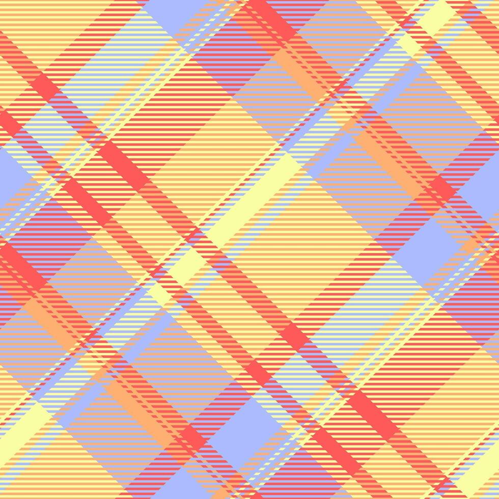 Vibrant pastel plaid pattern. Perfect for textile design, fashion, wallpaper, or website backgrounds. Modern, cheerful design evokes feelings of warmth and optimism. vector