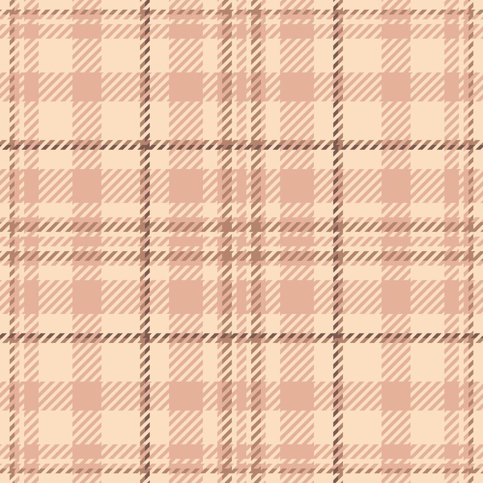 Covering plaid seamless pattern, plank texture textile tartan. Occupation background fabric check in orange and light colors. vector