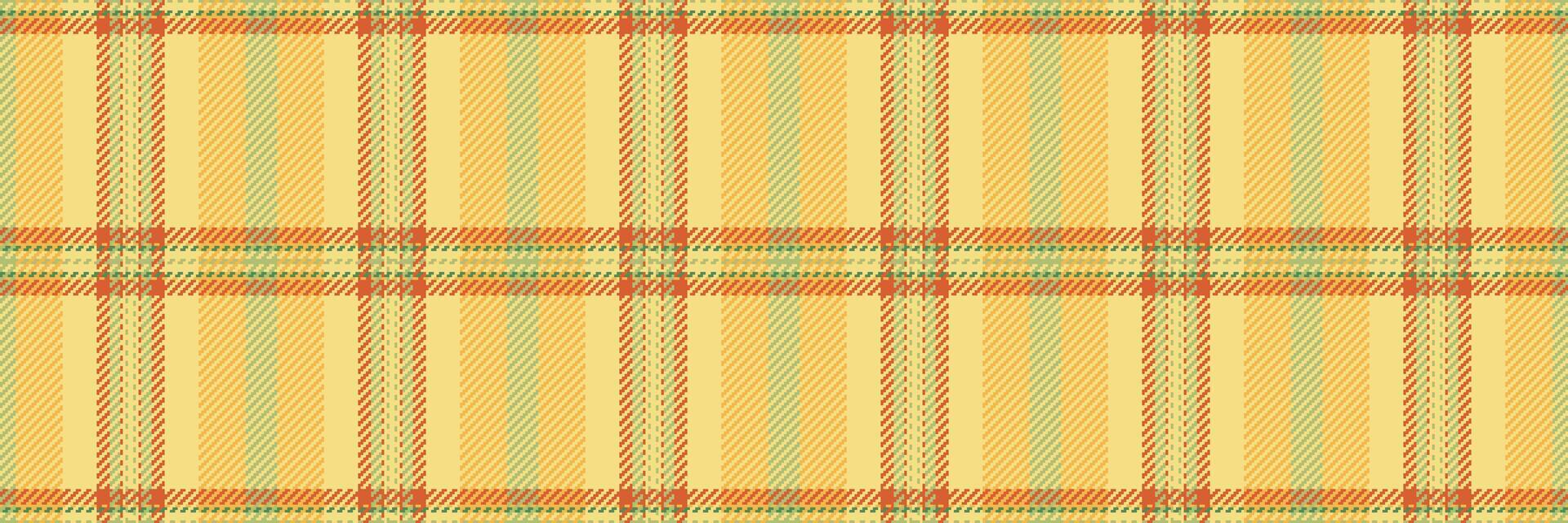 Elegant pastel plaid pattern in yellow, orange, and green hues. Perfect for textile designs, website backgrounds, or packaging. Seamless repeat texture with a soft, warm aesthetic. vector