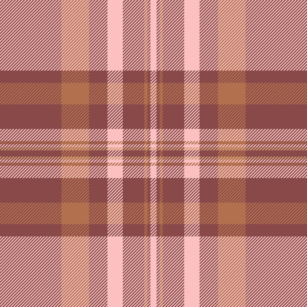 Elegant blush pink and brown plaid pattern. Perfect for textile design, fashion, apparel, home decor, or website backgrounds. This sophisticated seamless texture evokes warmth and style. vector