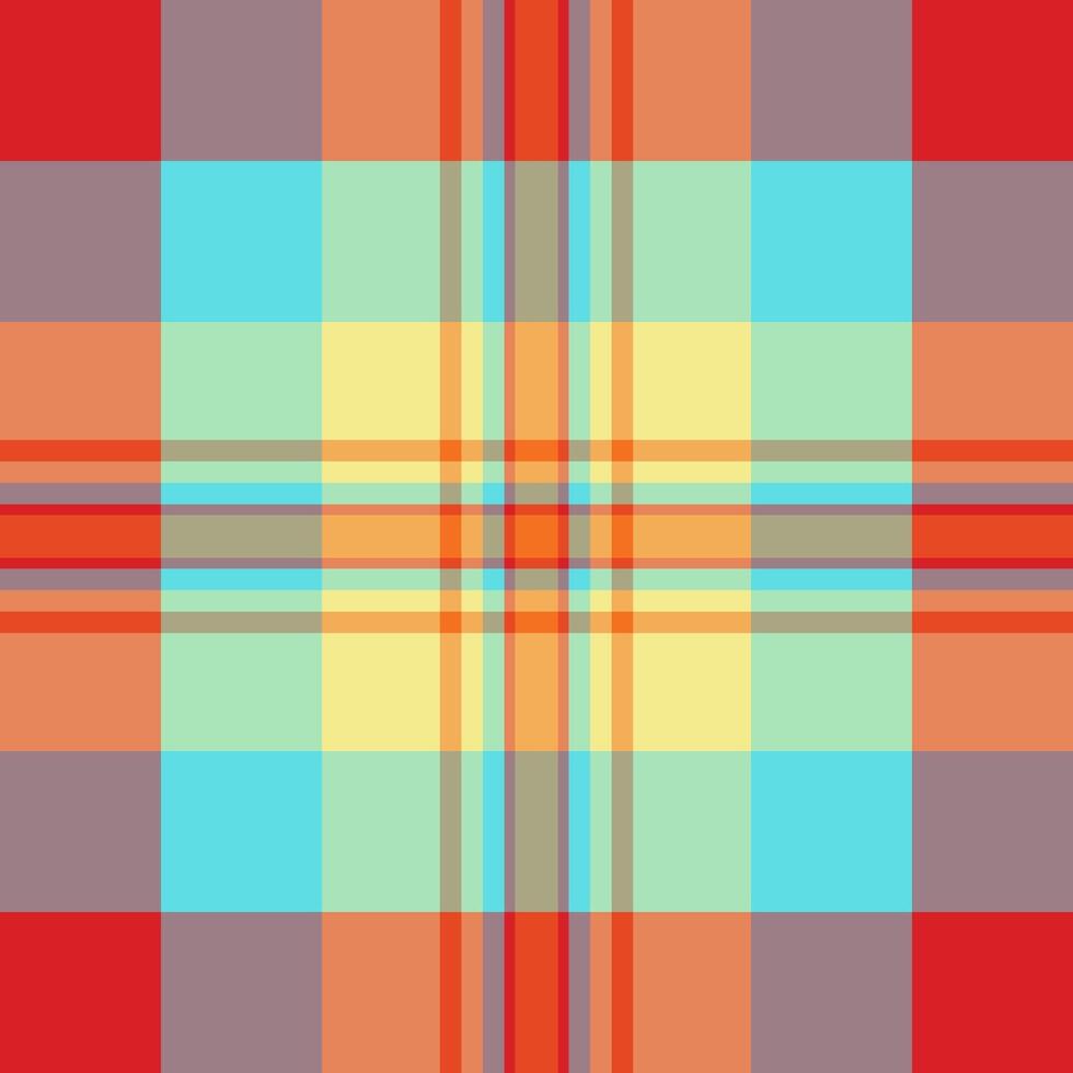 Content tartan plaid texture, curved seamless pattern check. Presentation textile background fabric in pastel and orange colors. vector