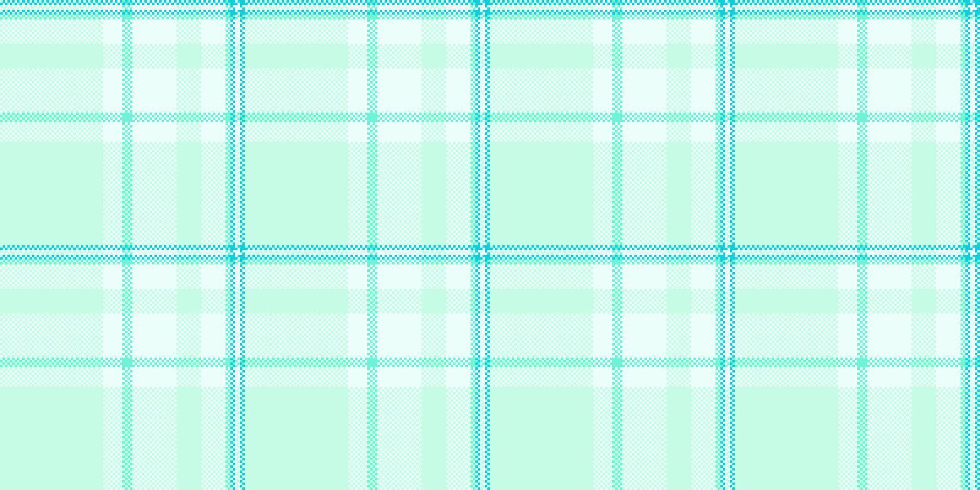 Soft mint green and white plaid pattern. Perfect for backgrounds, textiles, packaging, or website design. A calming and refreshing texture, evoking feelings of serenity and spring. vector