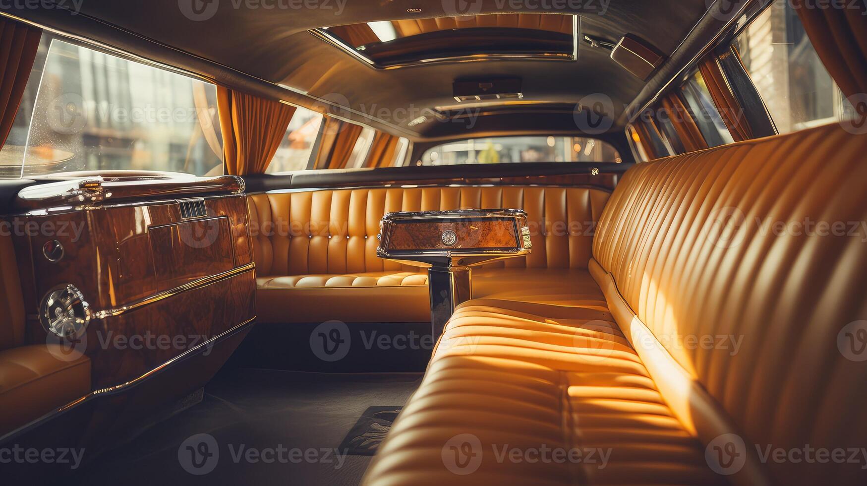 retro blurred limo interior photo