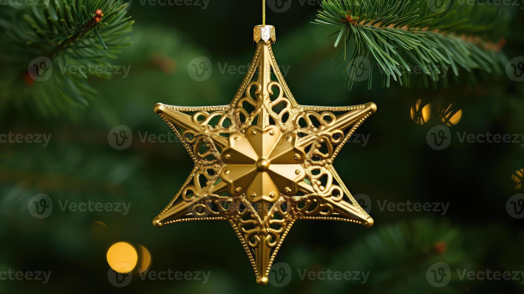 elegant gold christmas star photo