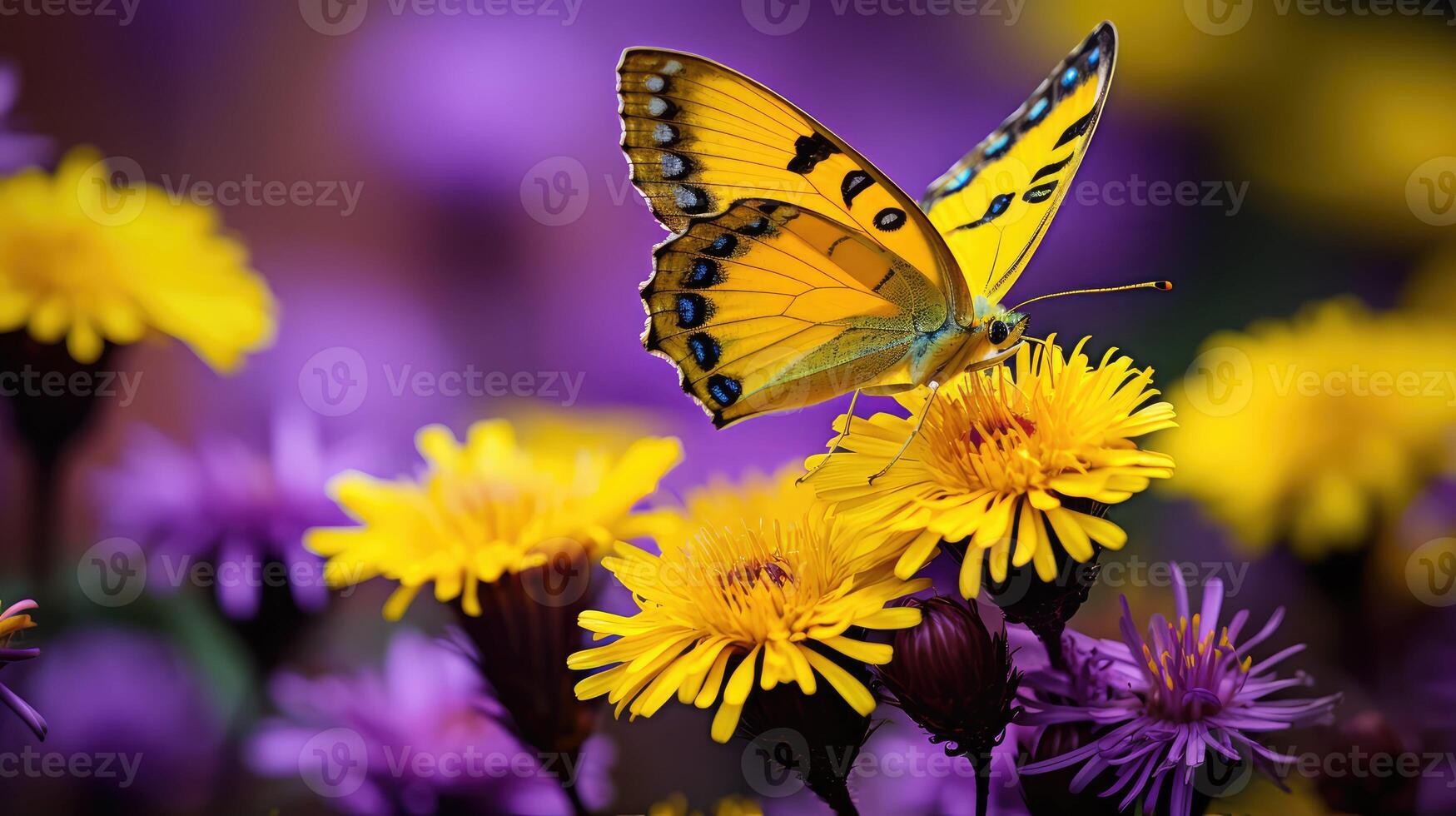 resting butterflies yellow photo