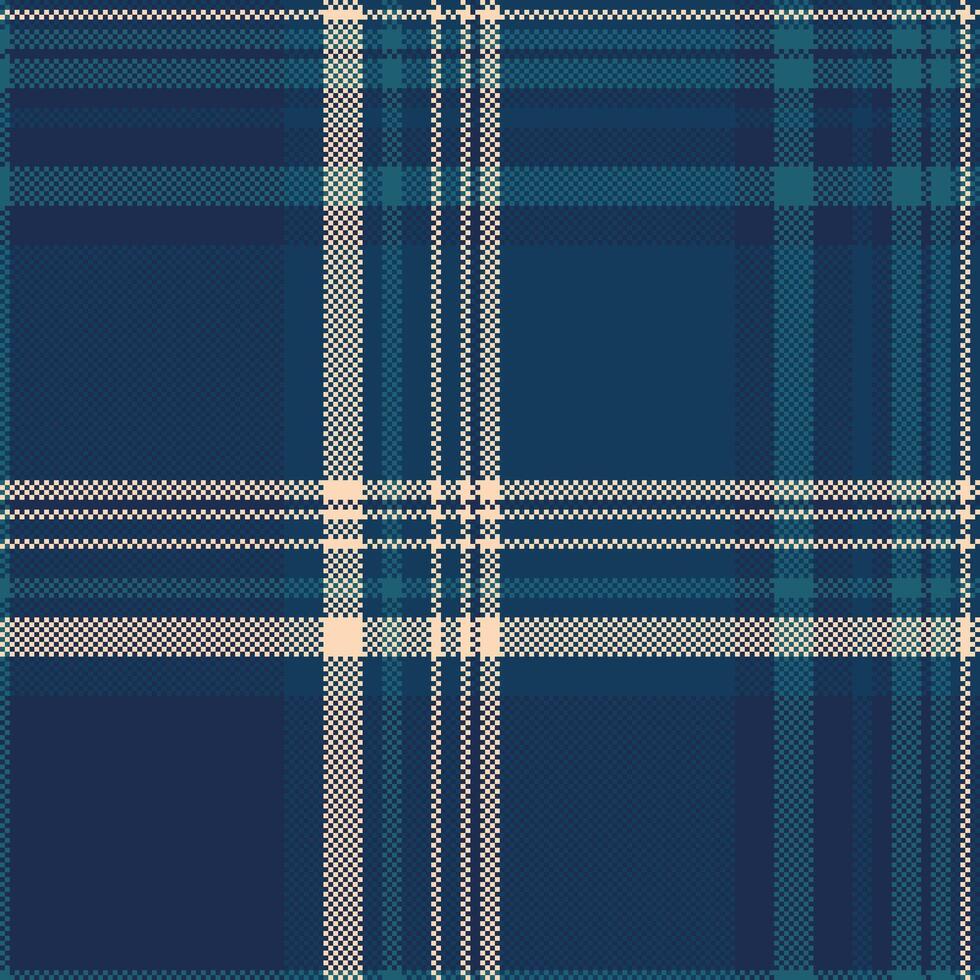 Elegant teal and cream plaid pattern. Perfect for textile design, fashion, apparel, home decor, or website backgrounds. Seamless repeat texture with a sophisticated, modern feel. vector