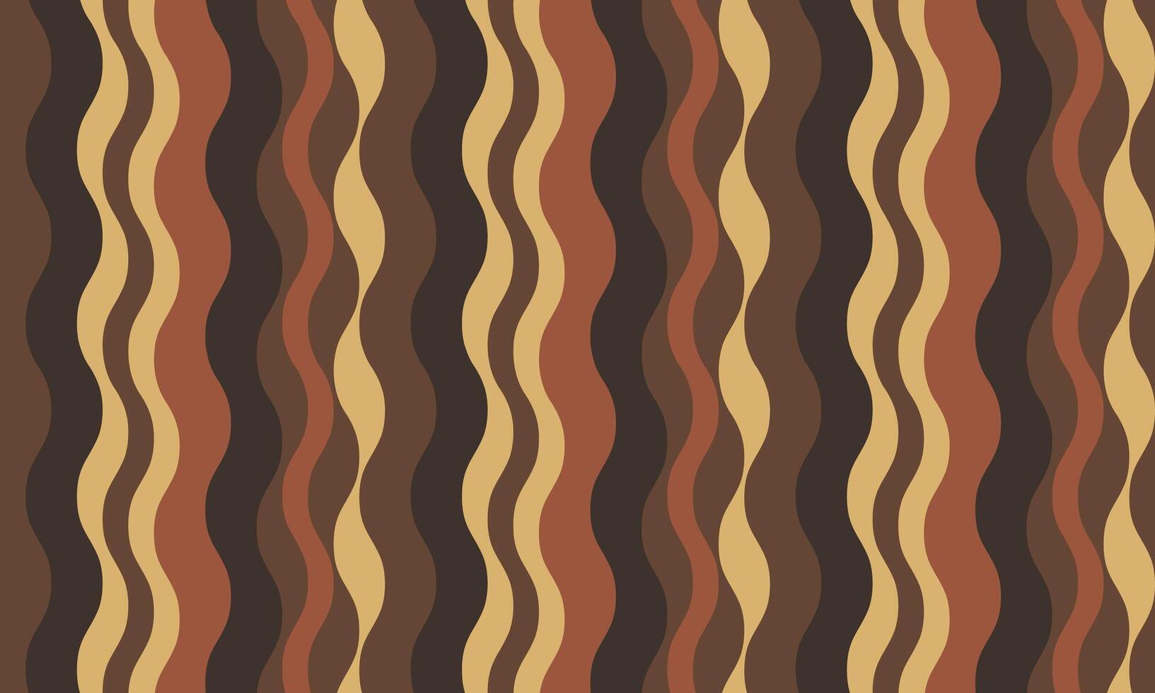 Abstract wavy stripes in earthy tones create a retroinspired pattern perfect for website backgrounds, textiles, or packaging. vector