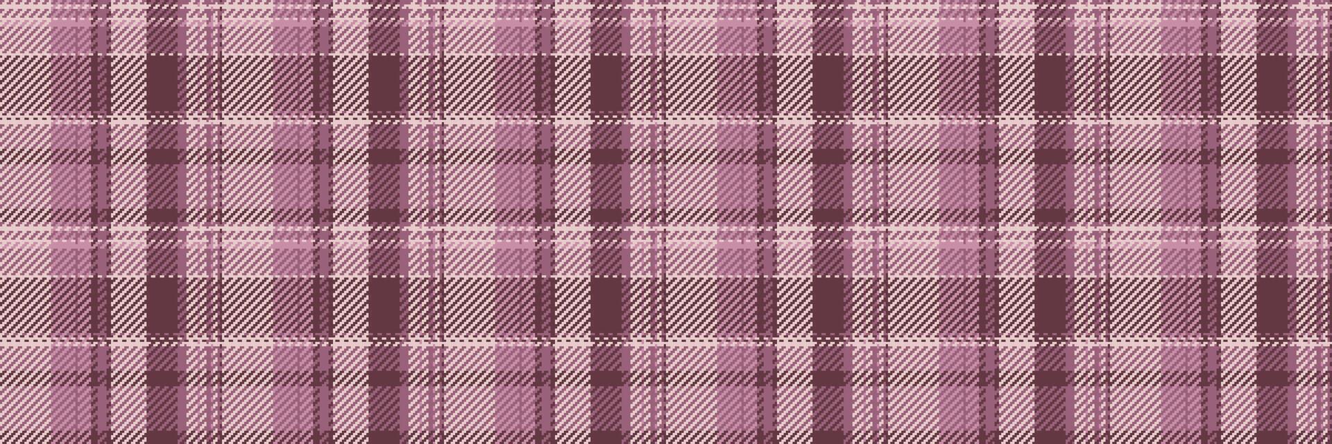 Stripped plaid background, list tartan check fabric. Irish pattern textile seamless texture in pink and light colors. vector