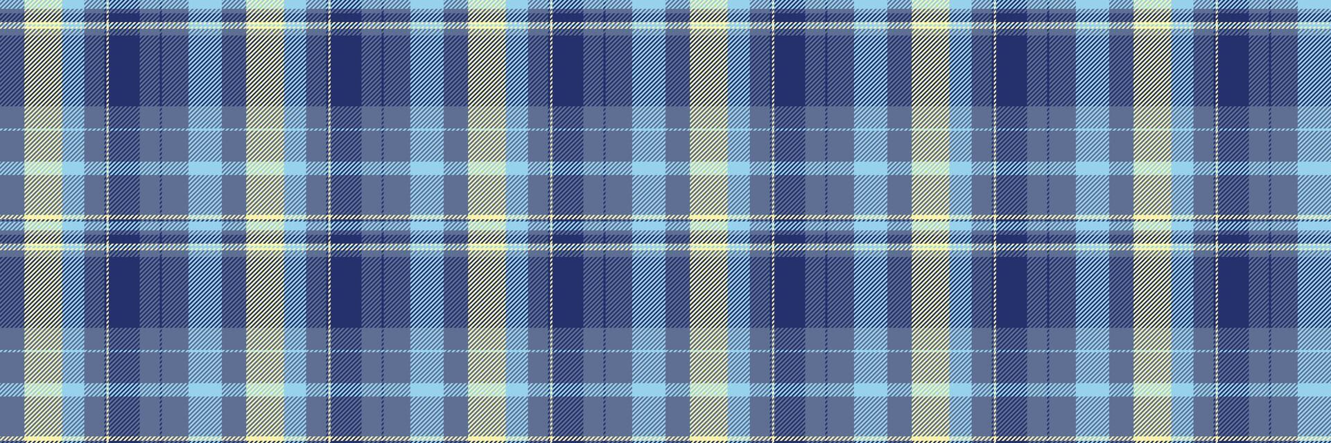 Professional pattern background tartan, uk texture seamless fabric. Panel textile check plaid in blue and cyan colors. vector