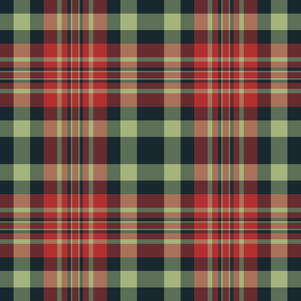 Vibrant red, green, and brown plaid pattern. Perfect for textile designs, apparel, or website backgrounds. This seamless texture offers a classic, stylish look with versatile applications. vector