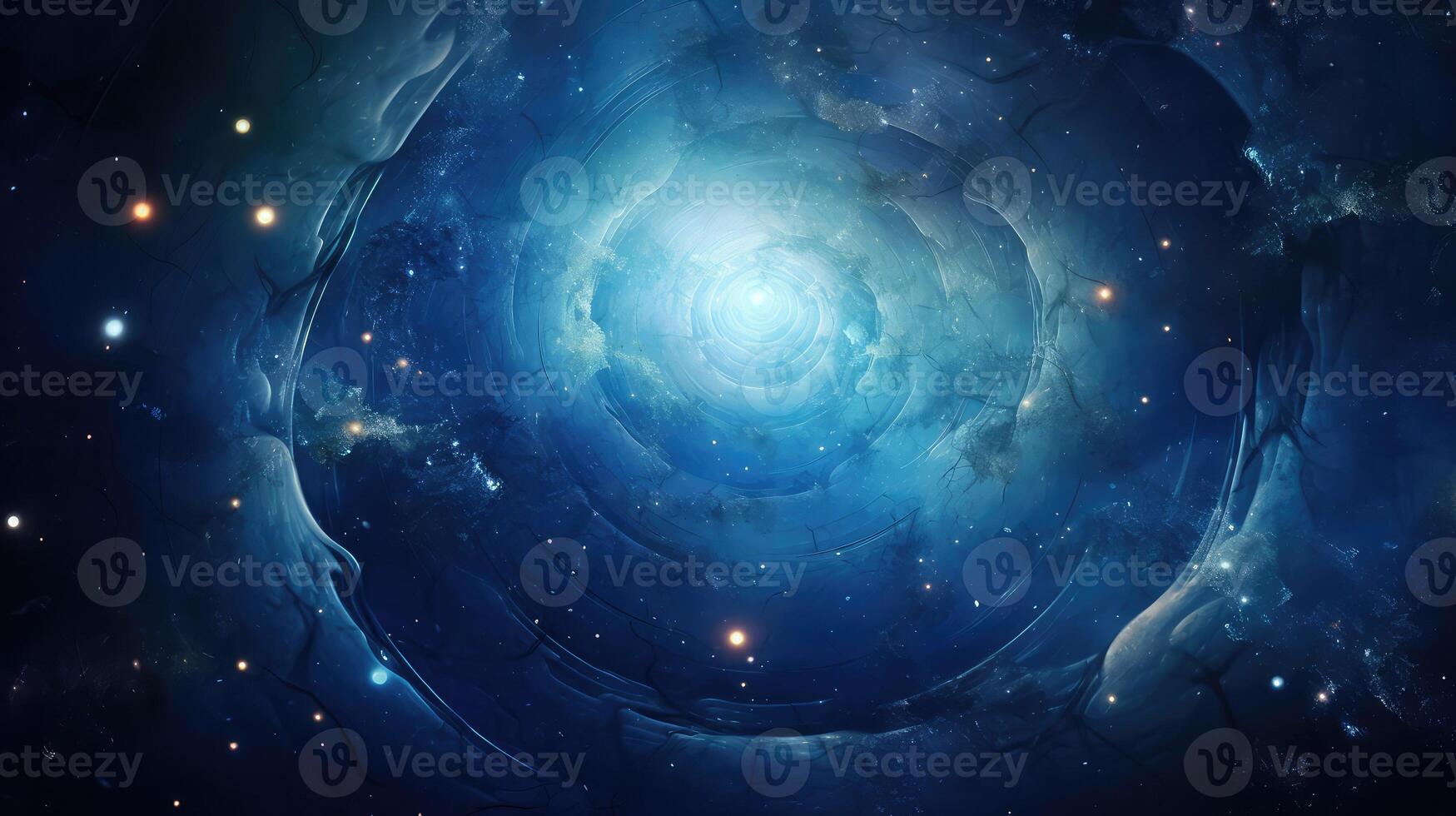 celestial dark blue abstract cell photo