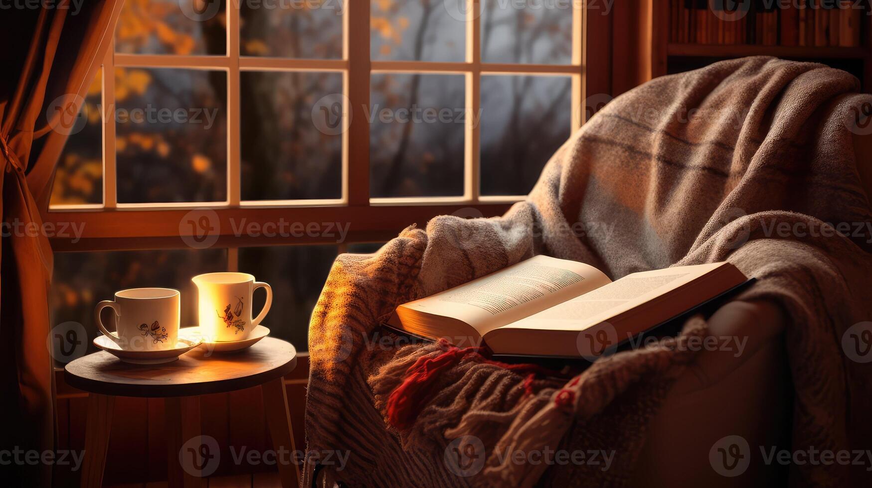 cozy book text photo