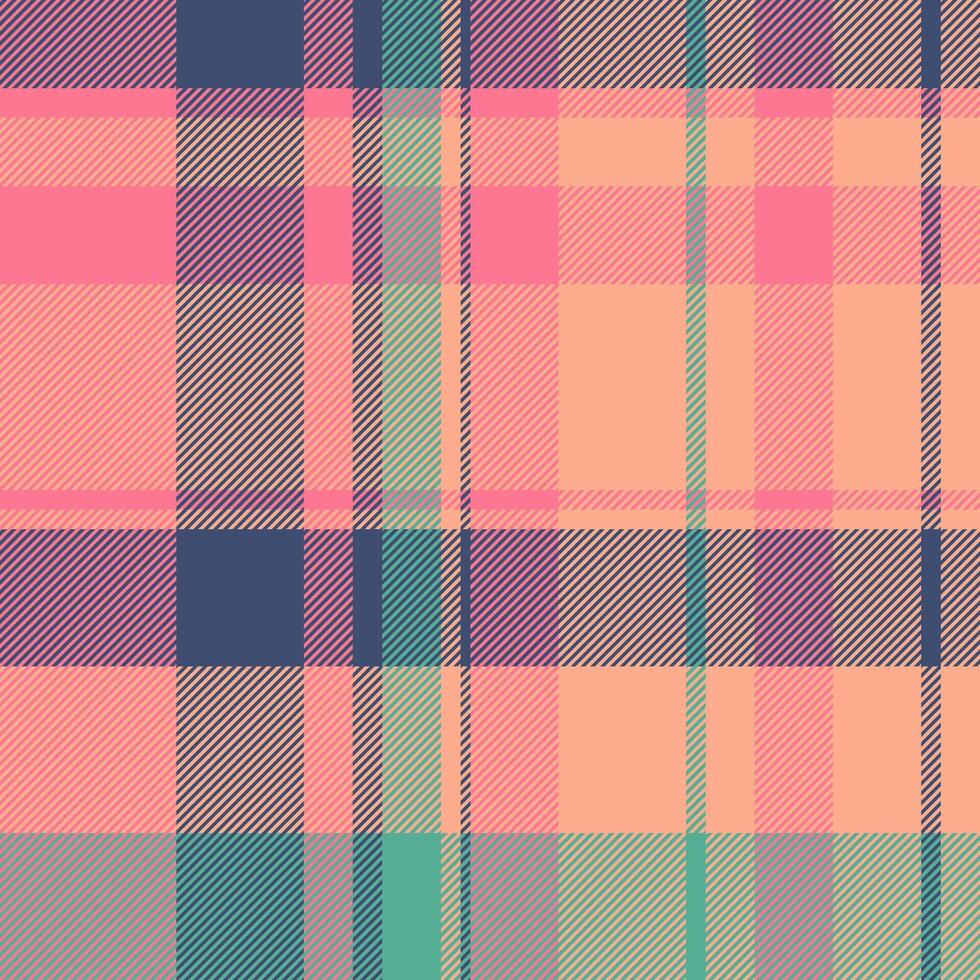 Tradition fabric pattern check, artwork textile texture background. Checks seamless tartan plaid in orange and red colors. vector
