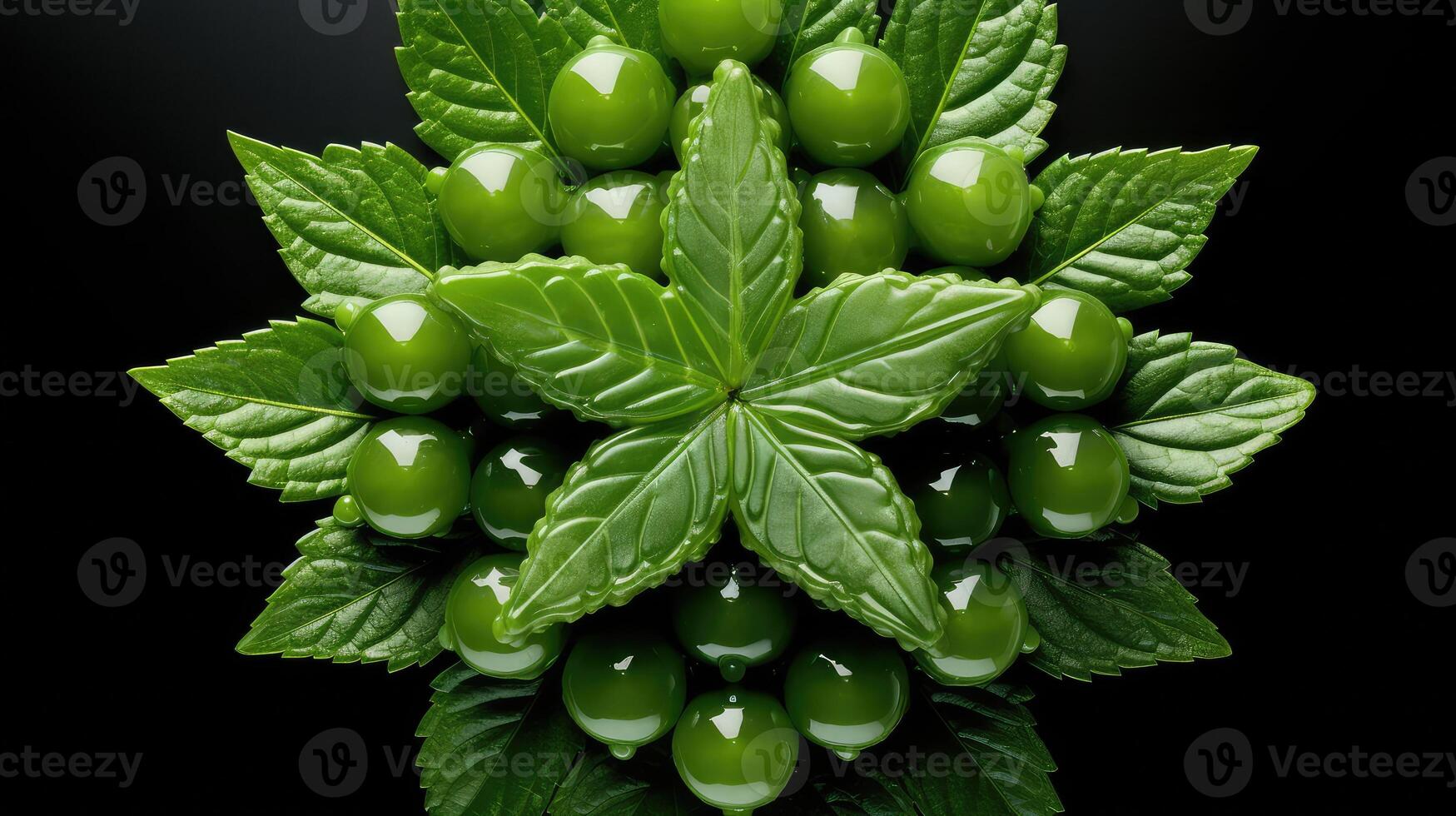 creative green starburst photo