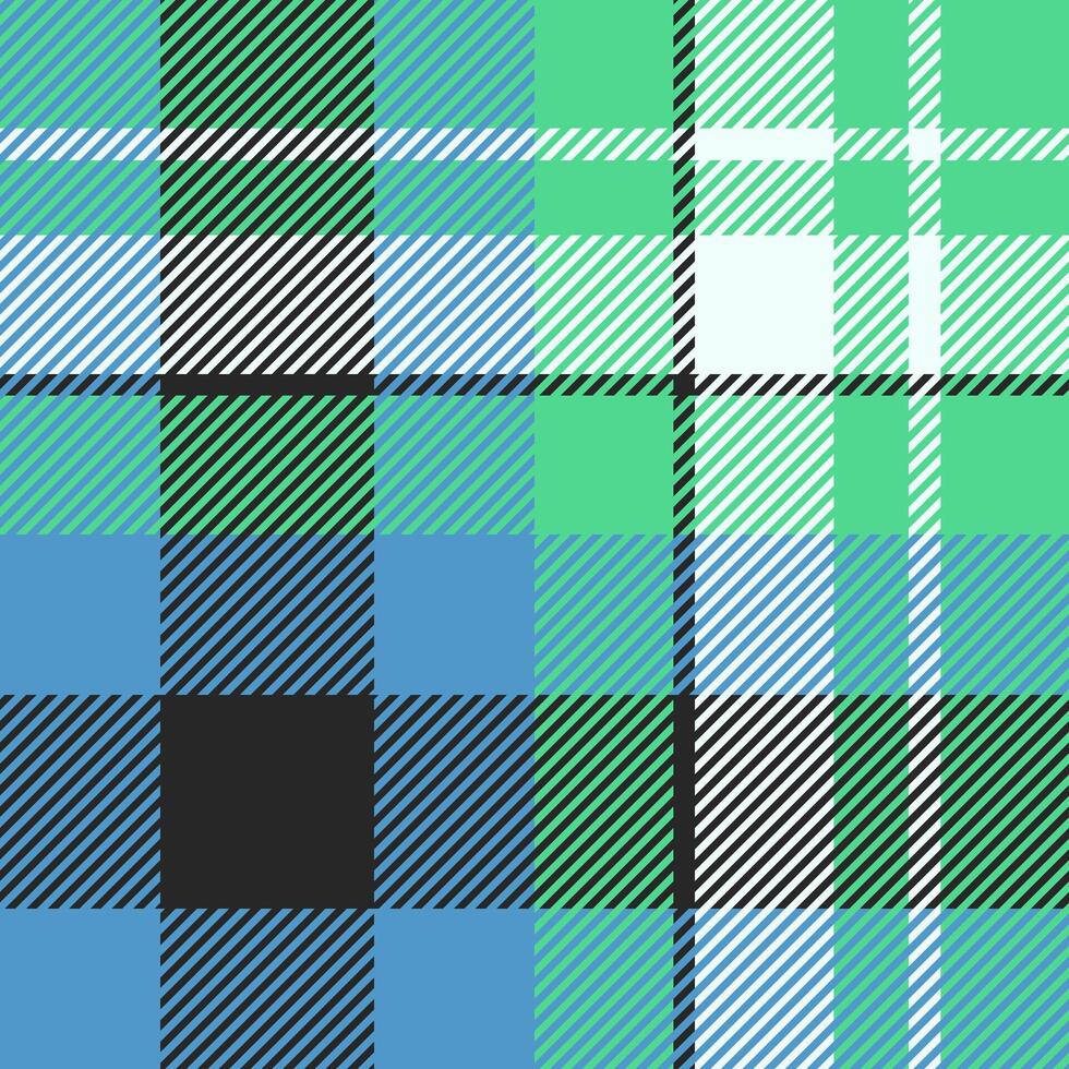 Purity pattern tartan, grunge fabric seamless check. Shape texture textile plaid background in green and cyan colors. vector