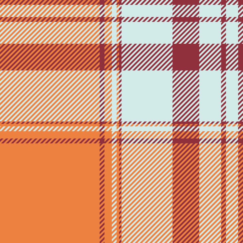 Creative textile background fabric, various seamless tartan plaid. Micro check texture pattern in orange and light colors. vector