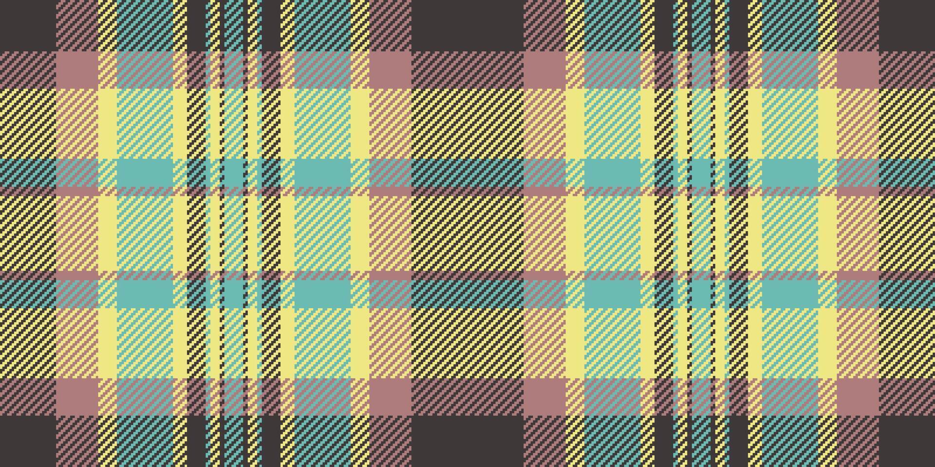 Vibrant pastel plaid pattern. Perfect for textile design, website backgrounds, or crafting projects. This cheerful, seamless texture evokes feelings of warmth and comfort. vector