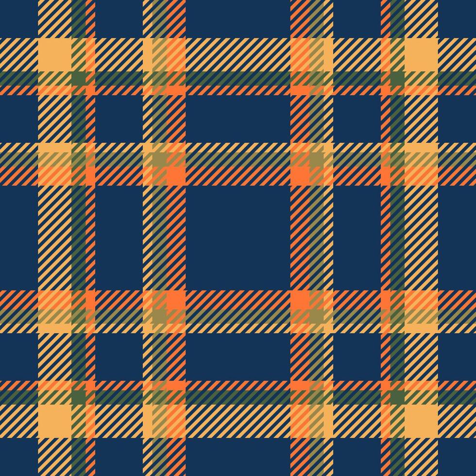 Dreamy fabric tartan background, yuletide texture pattern textile. Template check seamless plaid in blue and orange colors. vector