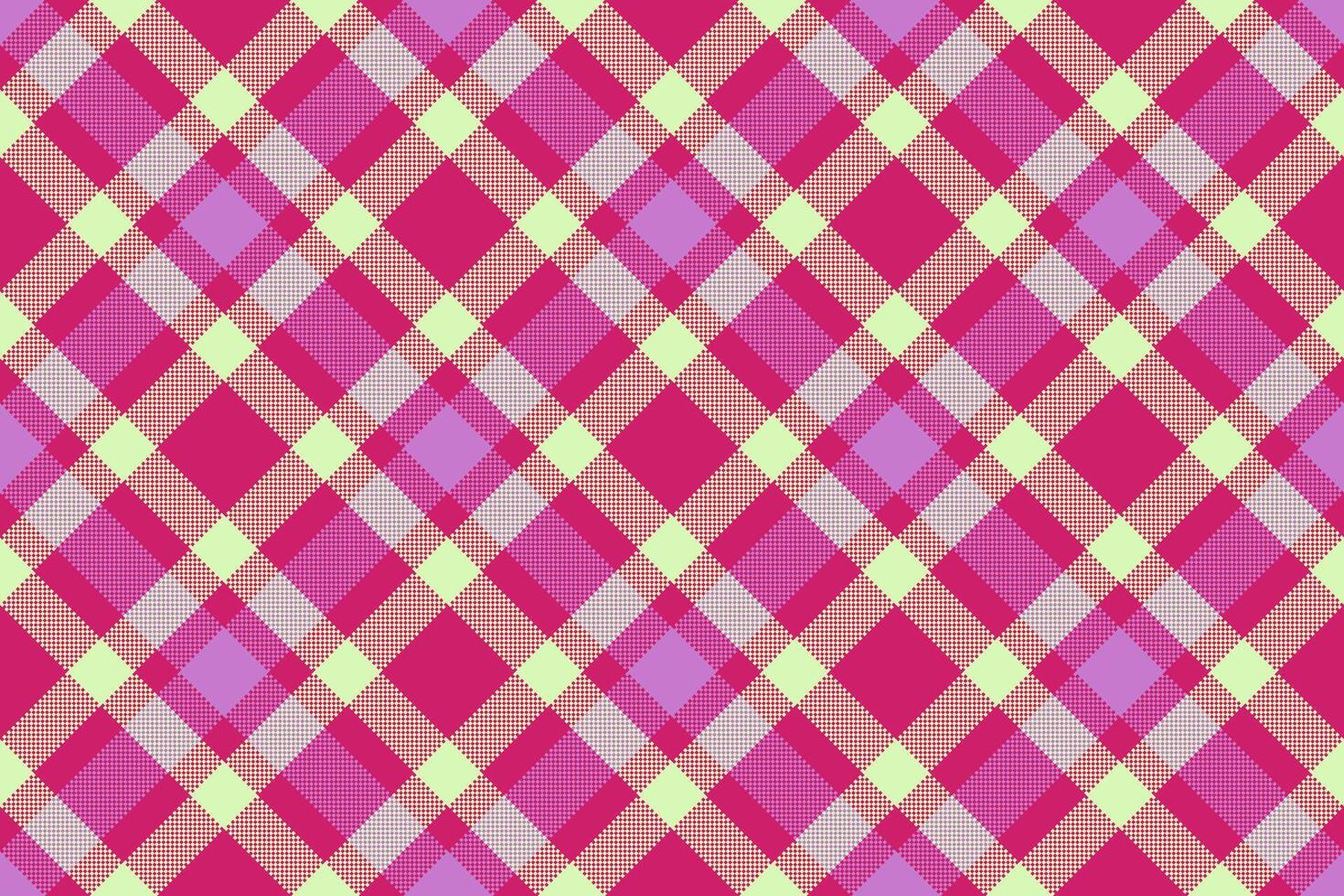 Vibrant pink, purple, and pale yellow plaid pattern. Perfect for textile design, fashion, websites, and scrapbooking. Seamless repeat for endless applications. vector