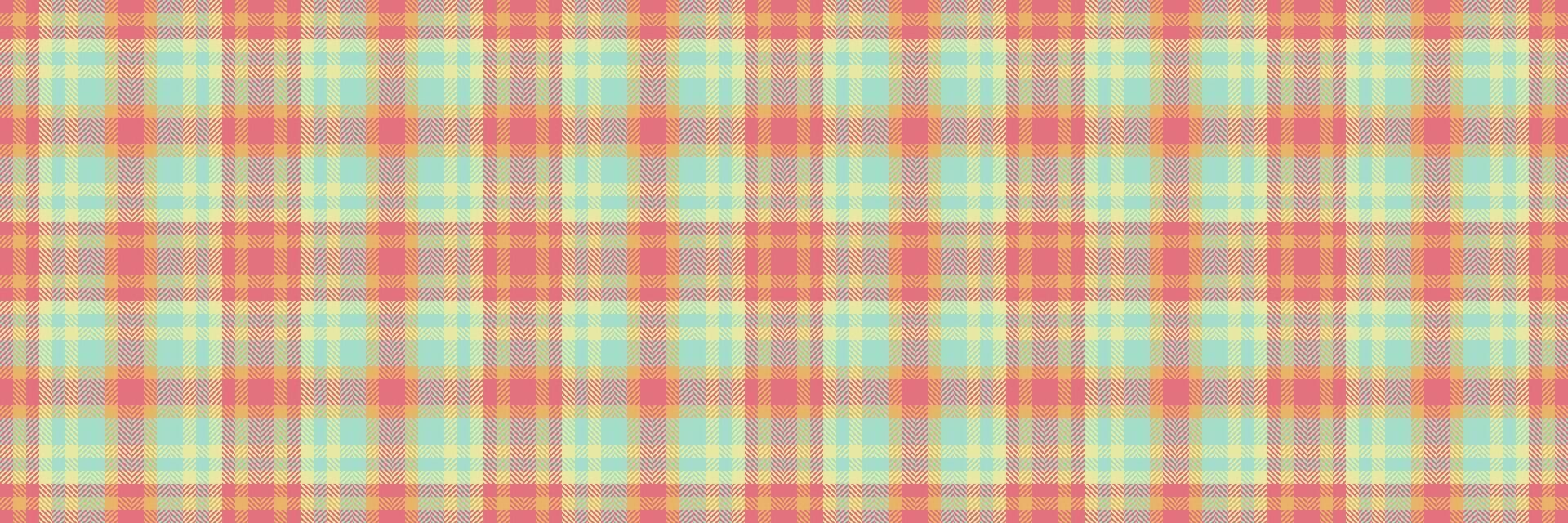 Minimalist pattern seamless background, 70s fabric textile check. Dye plaid texture tartan in red and light colors. vector