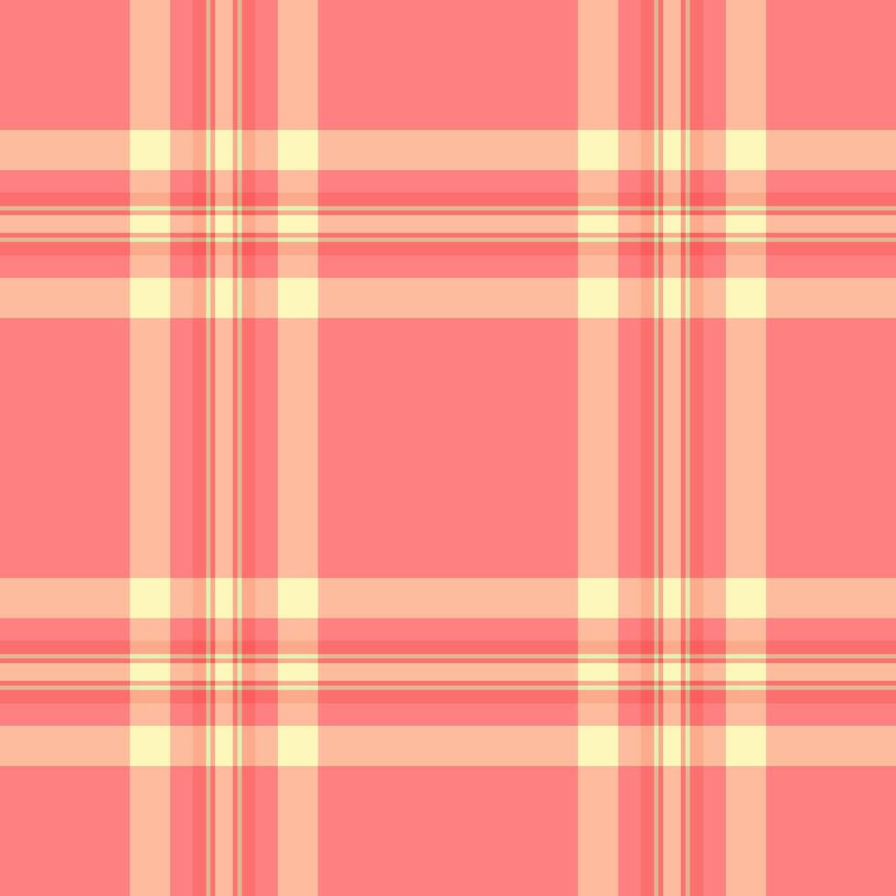 Delightful pastel pink and cream plaid pattern. Perfect for textile design, wallpaper, packaging, or website backgrounds. This soft, repetitive texture evokes feelings of warmth and comfort. vector