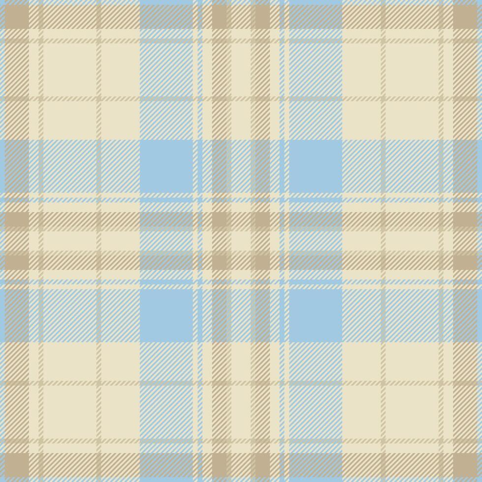 Elegant pastel plaid pattern in soft blues and beige tones. Perfect for textile design, stationery, website backgrounds, and more. vector