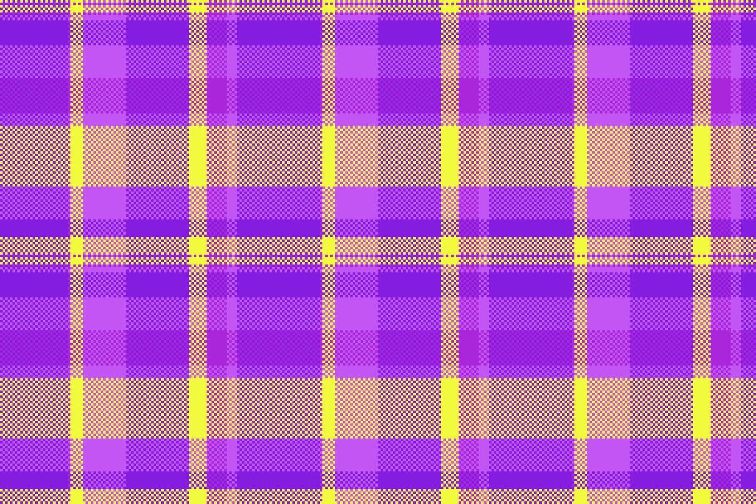 Vibrant purple and yellow plaid pattern. Perfect for textile design, fashion, website backgrounds, or any project needing a bold, energetic feel. vector