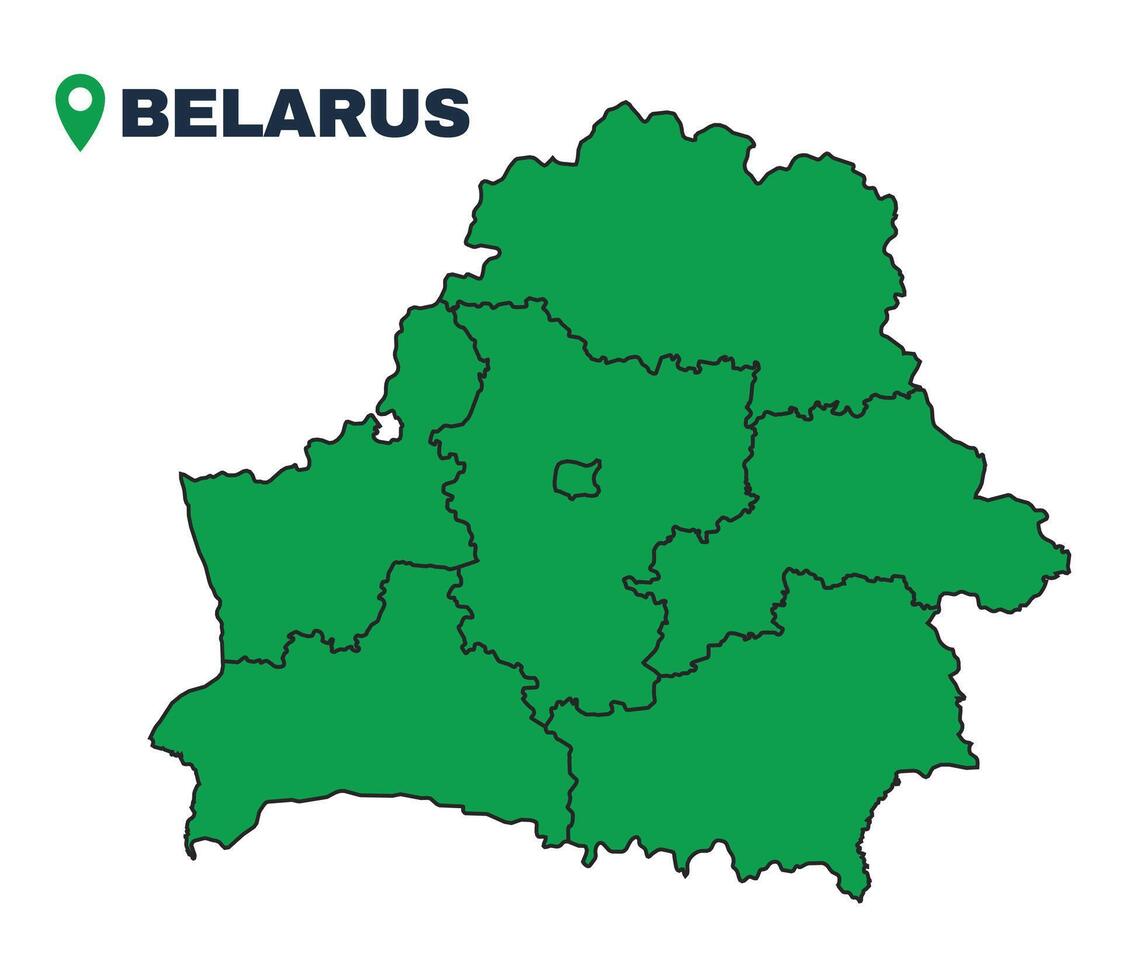 Belarus simple flat illustration map vector